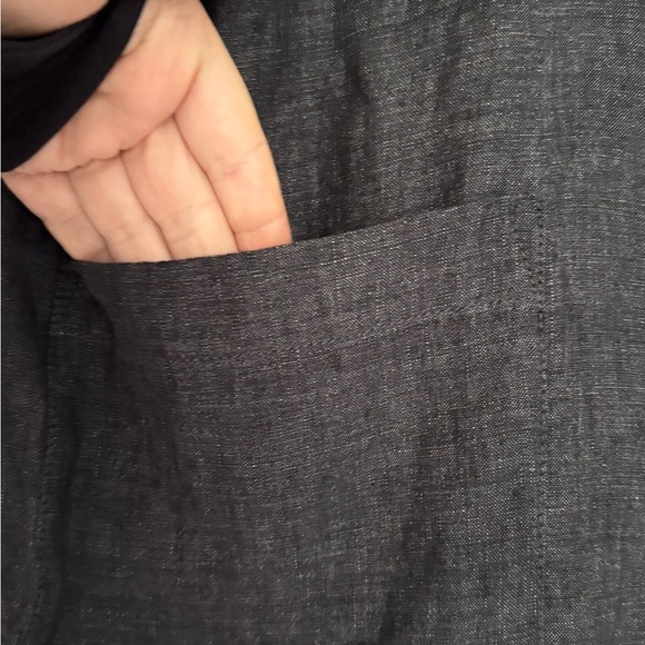 Eileen Fisher Airy Organic Linen Twill Shirt Jacket. Size 2X Gray Button Down - Picture 7 of 10